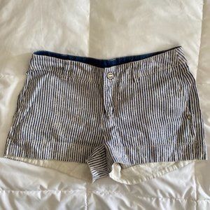 Michael Stars Railroad Striped Shorts, Size XS